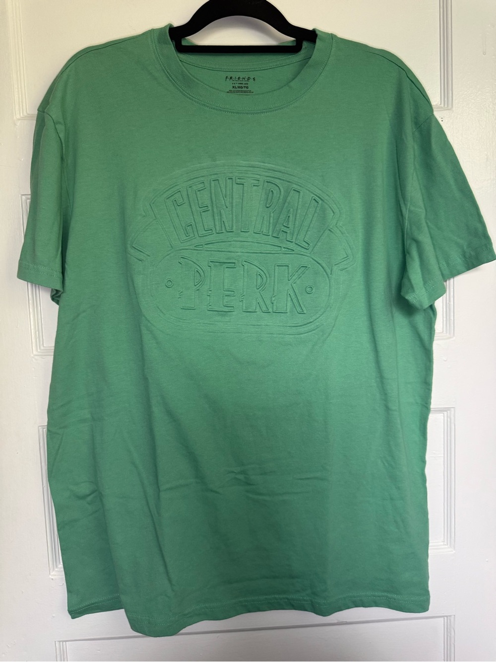 Friends Central Perk Embossed Logo Green Tee Culturefly 90s Retro XL